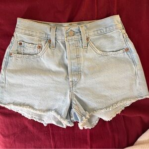 Levi's Sky Blue Denim Shorts